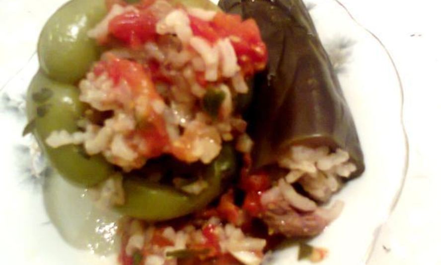 Рецепт долмы с баклажаном и болгарским перцем