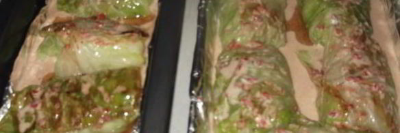 голубцы с мясом, запеченные в духовке