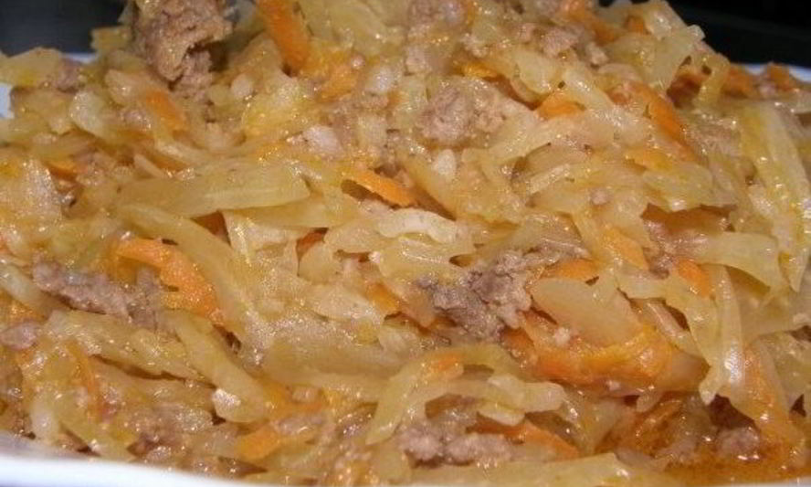 Рецепт ленивых голубцов ломтиками в духовке