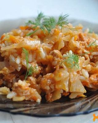 Ленивые голубцы на сковороде