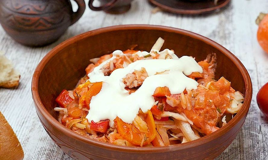 Рецепт ленивых голубцов с фаршем и рисом