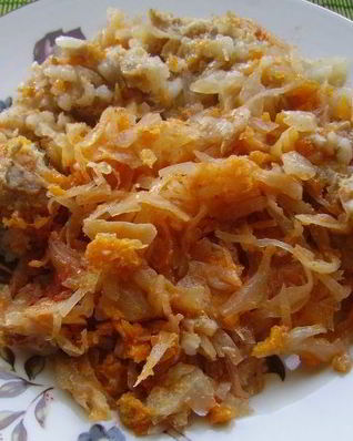 Ленивые голубцы слоями