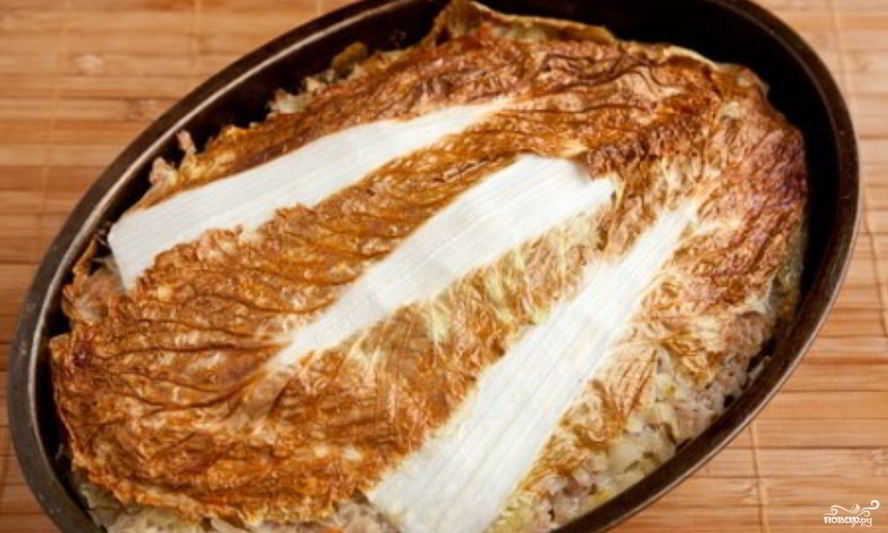 Рецепт ленивых голубцов в утятнице