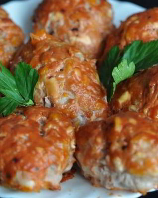 Простые ленивые голубцы с куриным фаршем