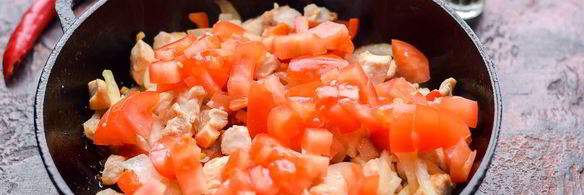 гречневая лапша с курицей и овощами