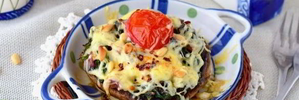 фаршированные грибы с сыром в духовке