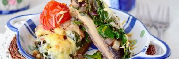 фаршированные грибы с сыром в духовке