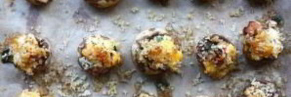 грибы, фаршированные беконом