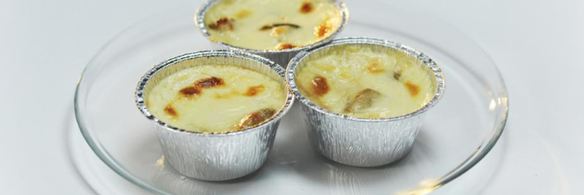 грибы под сырным кастардом