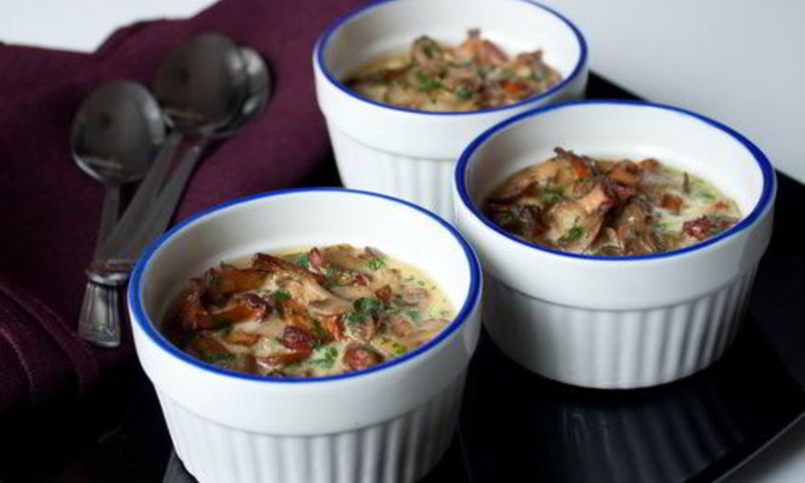 Рецепт грибов в сливочной заливке