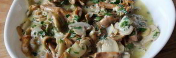 грибы в сливочной заливке