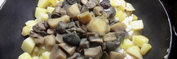 грибы в сметане с картофелем