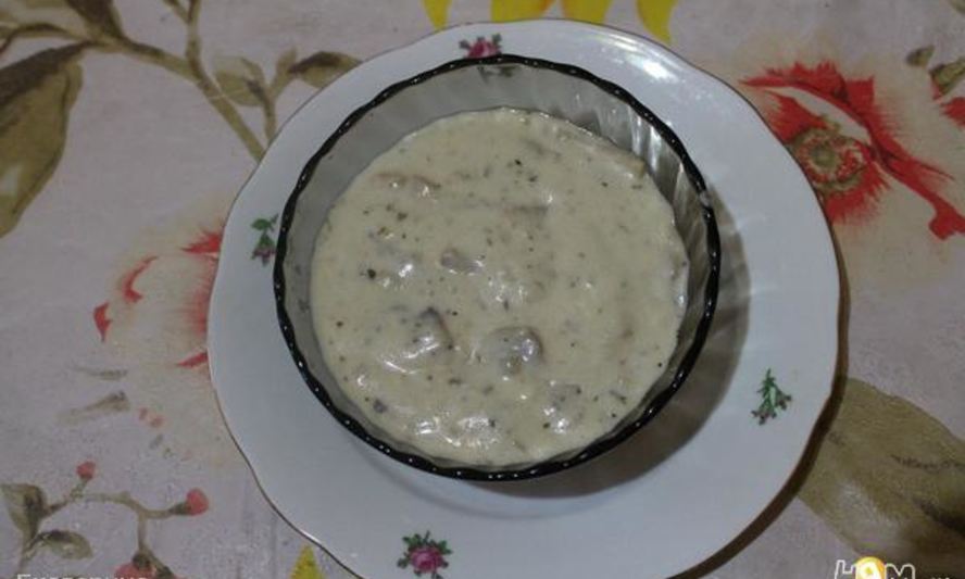 Рецепт грибов в сметанном соусе