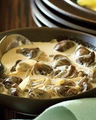 Опята жареные со сметаной