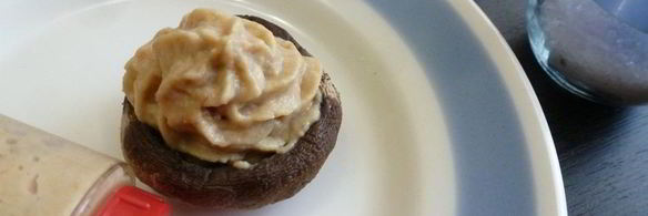 шампиньоны, фаршированные чечевицей