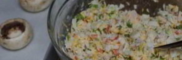 шампиньоны фаршированные крабовыми палочками