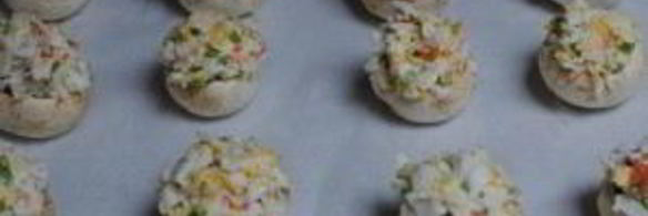 шампиньоны фаршированные крабовыми палочками