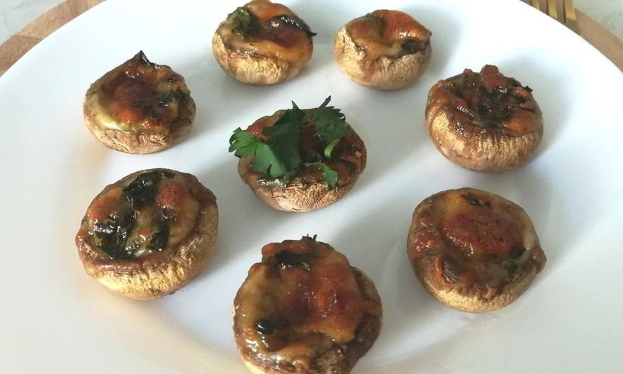 Рецепт шампиньонов, фаршированных моцареллой