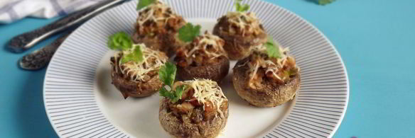 шампиньоны фаршированные ветчиной