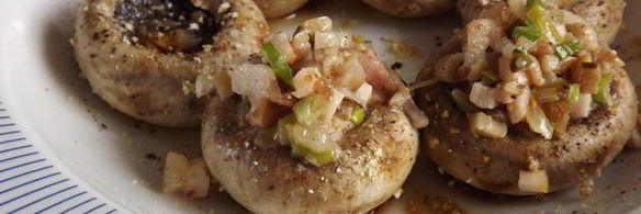 шампиньоны фаршированные ветчиной