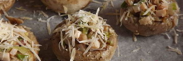 шампиньоны фаршированные ветчиной