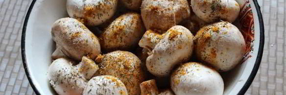 шампиньоны на мангале