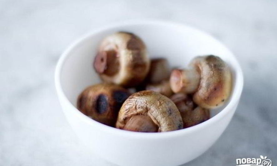 Рецепт шампиньонов на углях