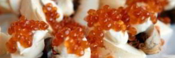 шампиньоны с красной икрой