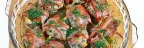 шампиньоны в беконе в духовке