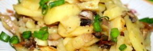 сморчки, жареные с картошкой