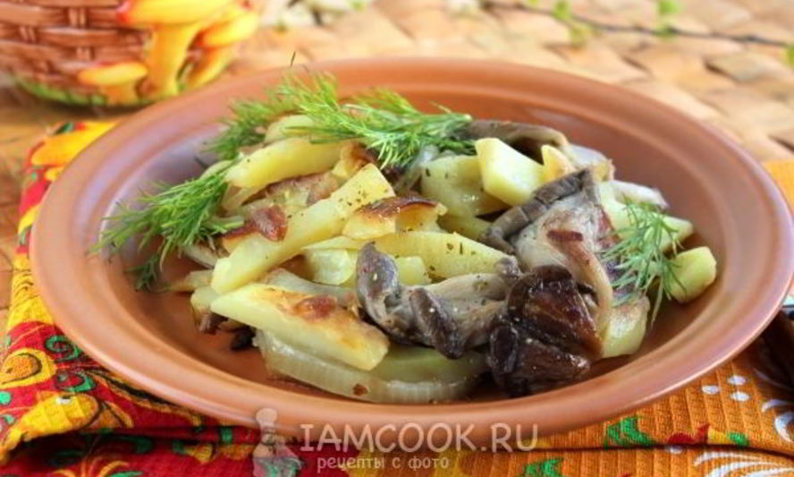 Рецепт вешенок жареных с картошкой