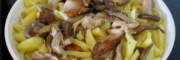 вешенки жареные с картошкой