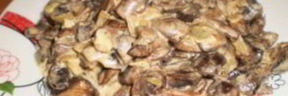 вешенки жареные с луком и сметаной