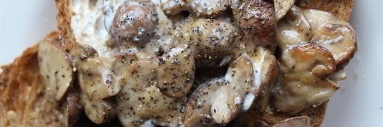 Жареные грибы с сыром