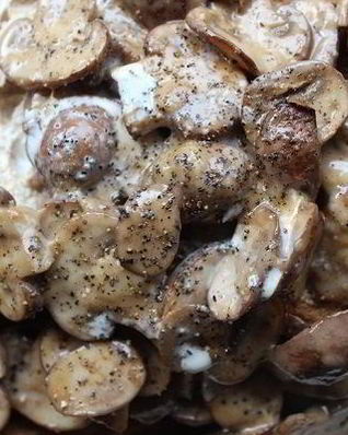 Жареные грибы с сыром