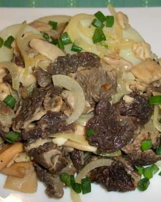 Жареные сморчки