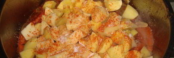 гуляш из красной фасоли и курицы