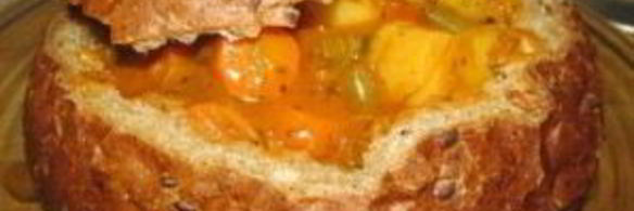 венгерский суп-гуляш в хлебе