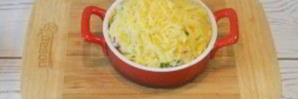 картофельное пюре с беконом и сыром