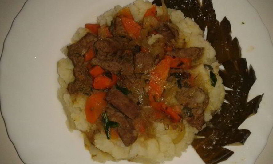 Рецепт картофельного пюре с печенкой