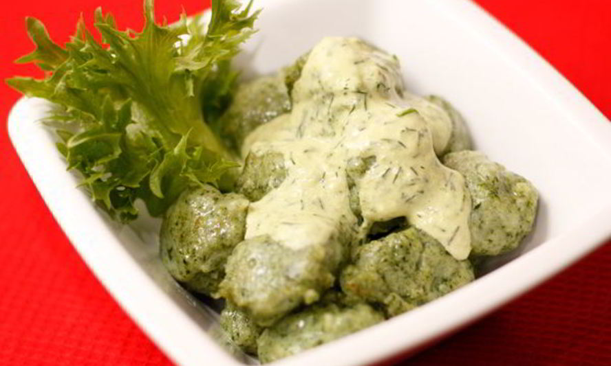 Рецепт картофельных клецек со шпинатом