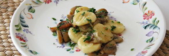 картофельные ньокки с грибами