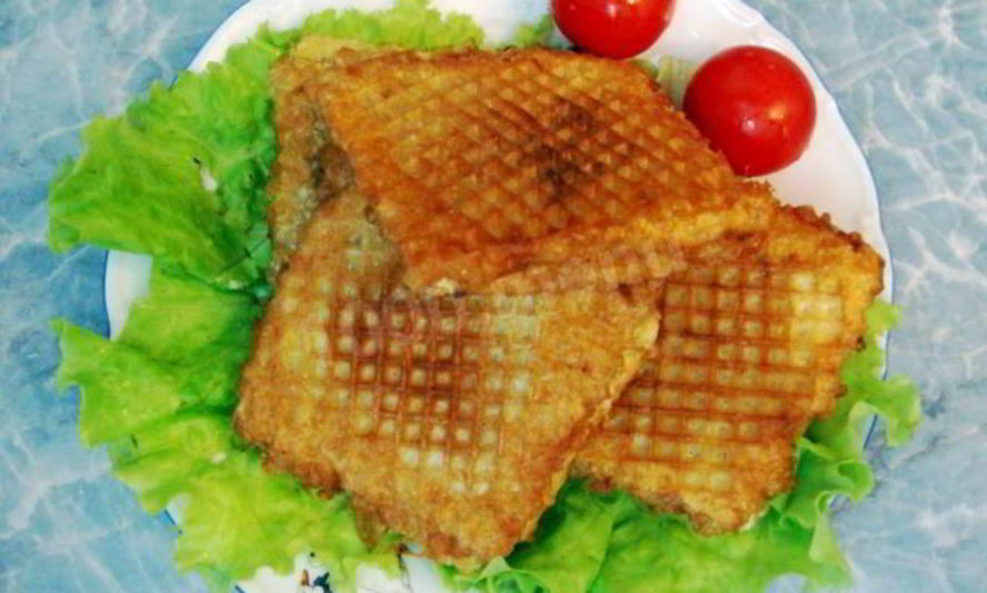 Рецепт котлеты в вафле