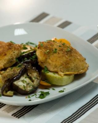 Котлеты из трески с овощами