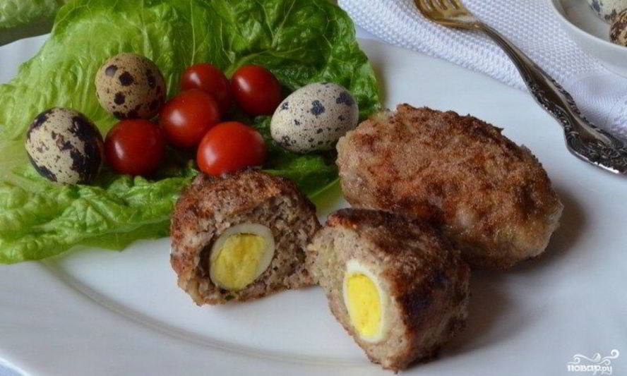 Рецепт котлет с яйцом внутри