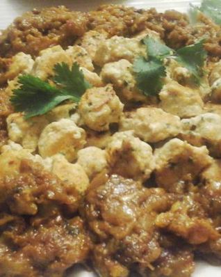 Маленькие котлеты из индейки с баклажаном