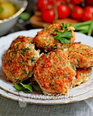 Рыбные котлеты с укропом