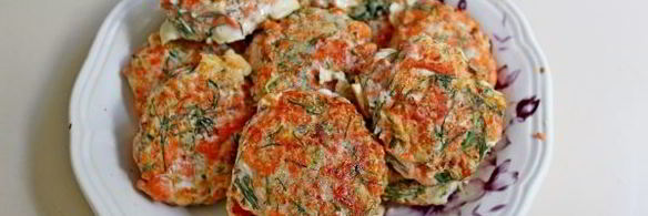 рыбные котлеты с укропом