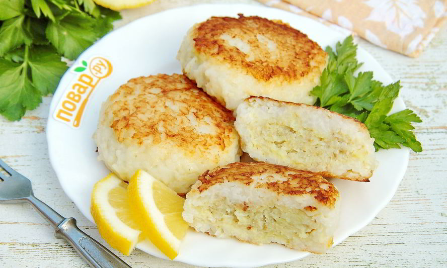 Рецепт рыбных котлет в рисовом кляре