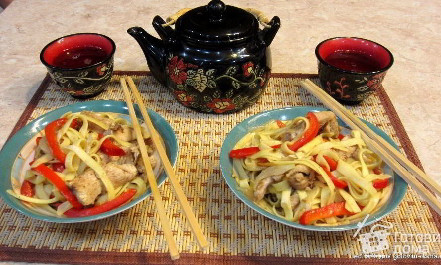 Рецепт куриной лапши по-китайски